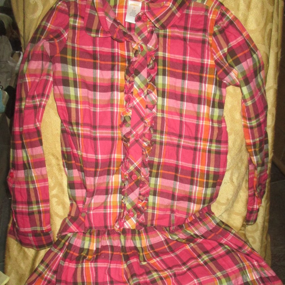 Gymboree Woodland Friends Plaid Dress Size 12